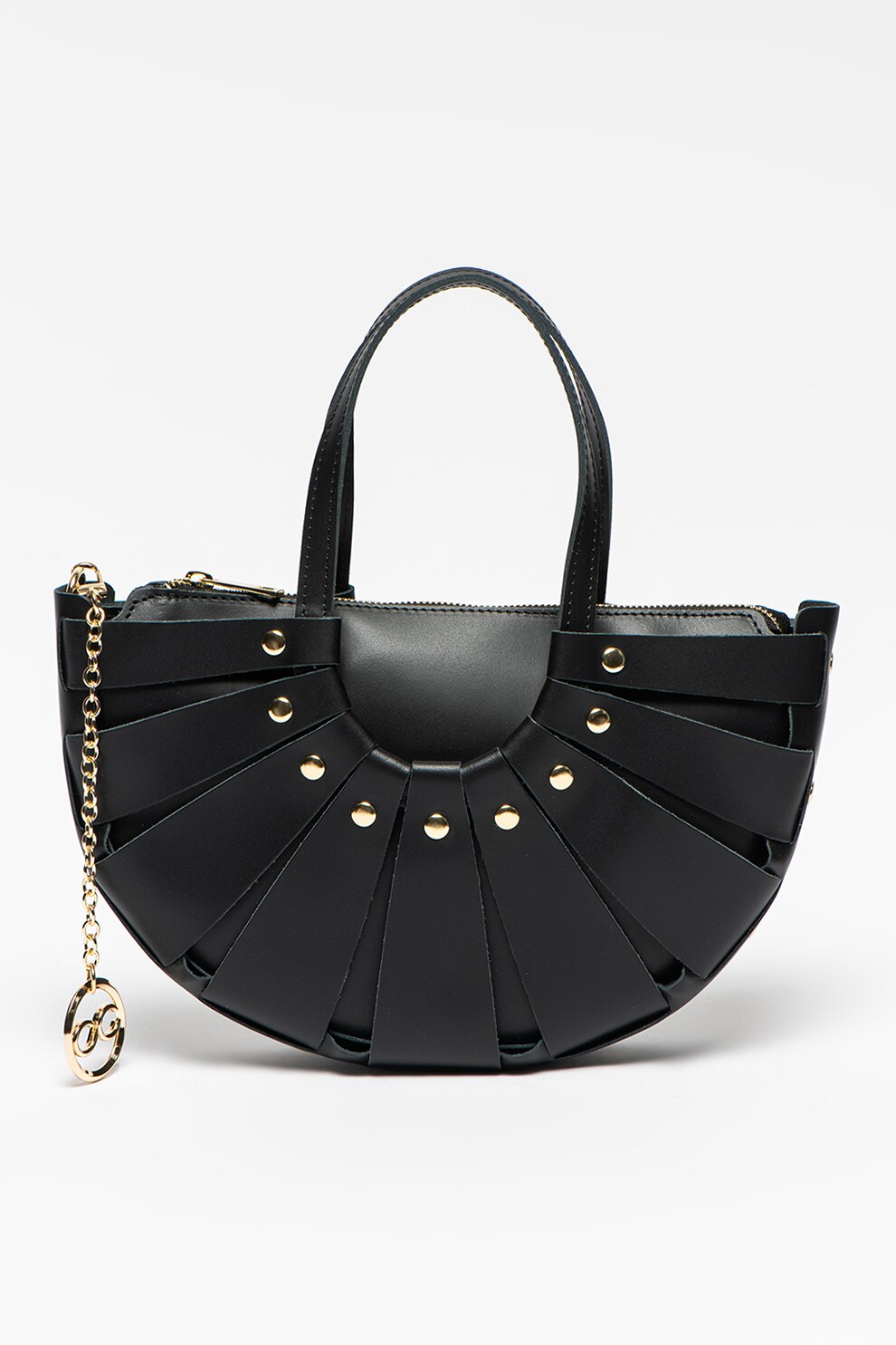 Chiara Canotti, Geanta de piele cu bareta de umar, Negru