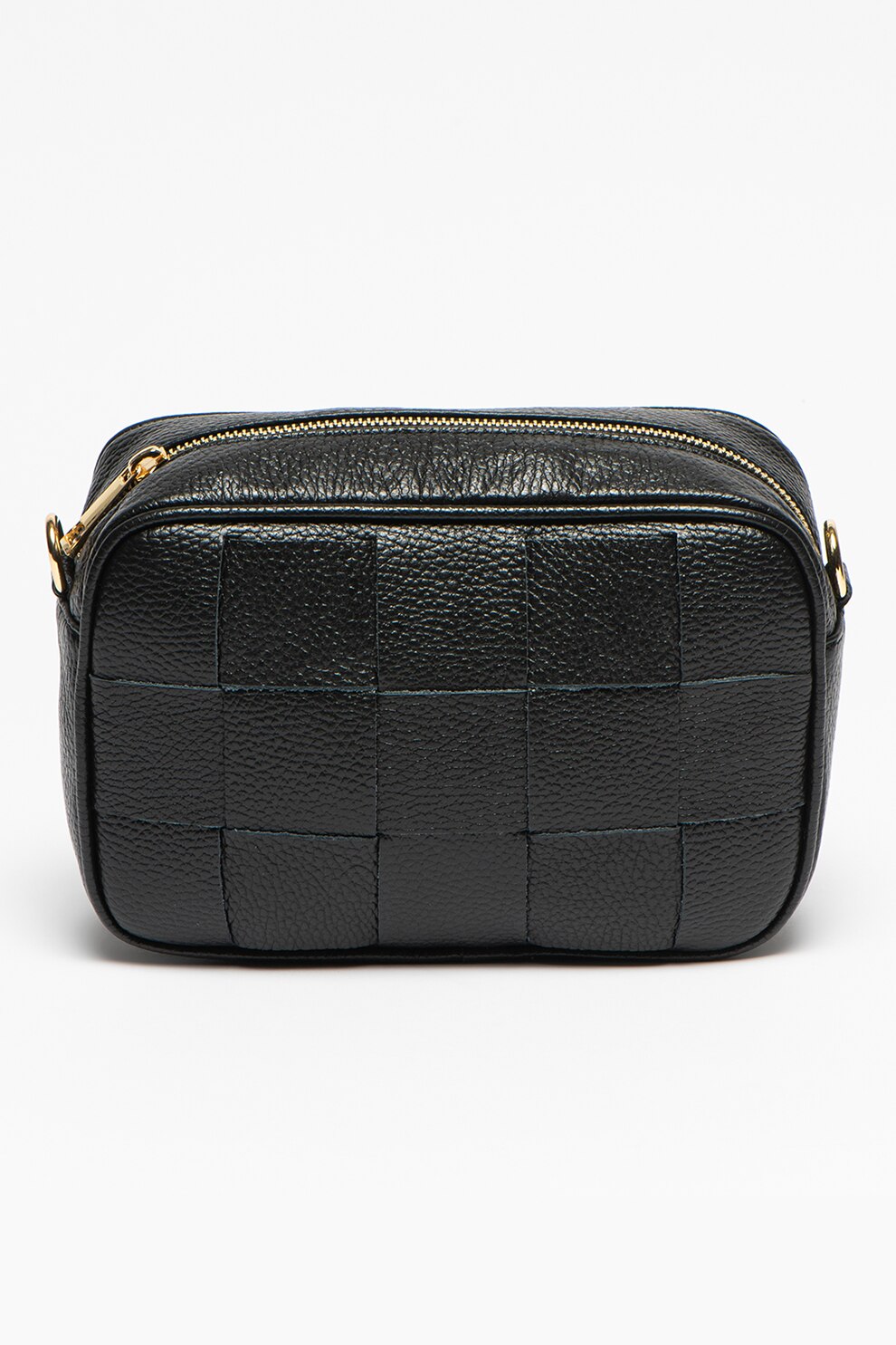 Antonia Moretti, Geanta crossbody de piele cu model cu aplicatii, Negru