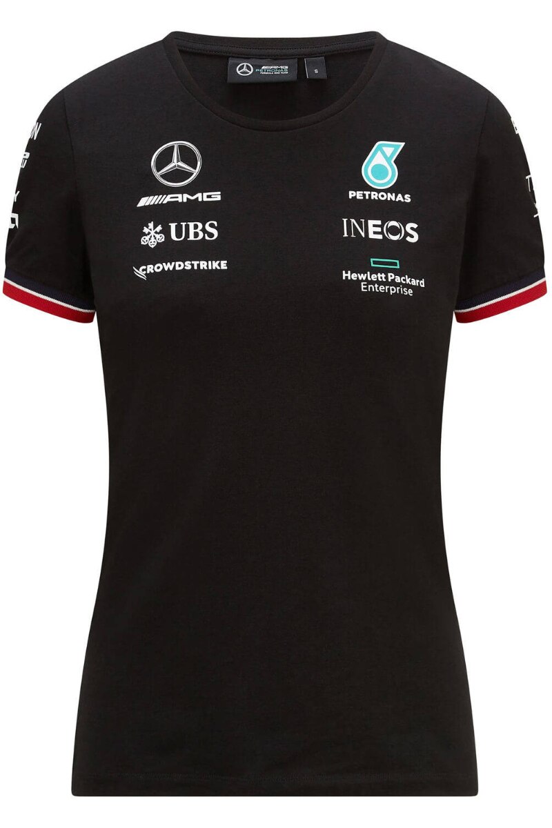 Tricou Mercedes AMG Petronas F1, Bumbac, Negru, Negru