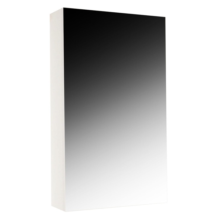 Шкаф с огледало Badenmob 18012, ПДЧ, 40x68x14 см, Бял