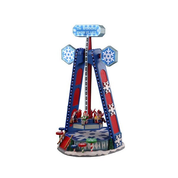 Figurina Christmas Village Lemax, The Spinning Snowflake, Functie Miscare si Lumini, Adaptor 4.5v Inclus