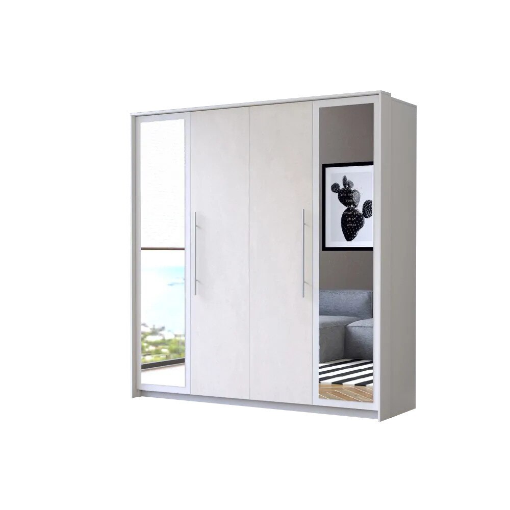 Dressing Anastasia 4D, alb mat/crem, 206x215x64 cm