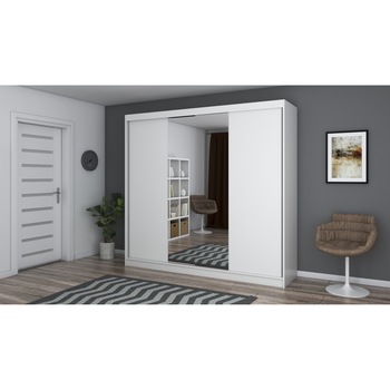 Dressing Ovidiu 38, alb, 233x218x61 cm, 2 usi culisante Dressing Ovidiu 38, alb, 233x218x61 cm, 2 usi culisante