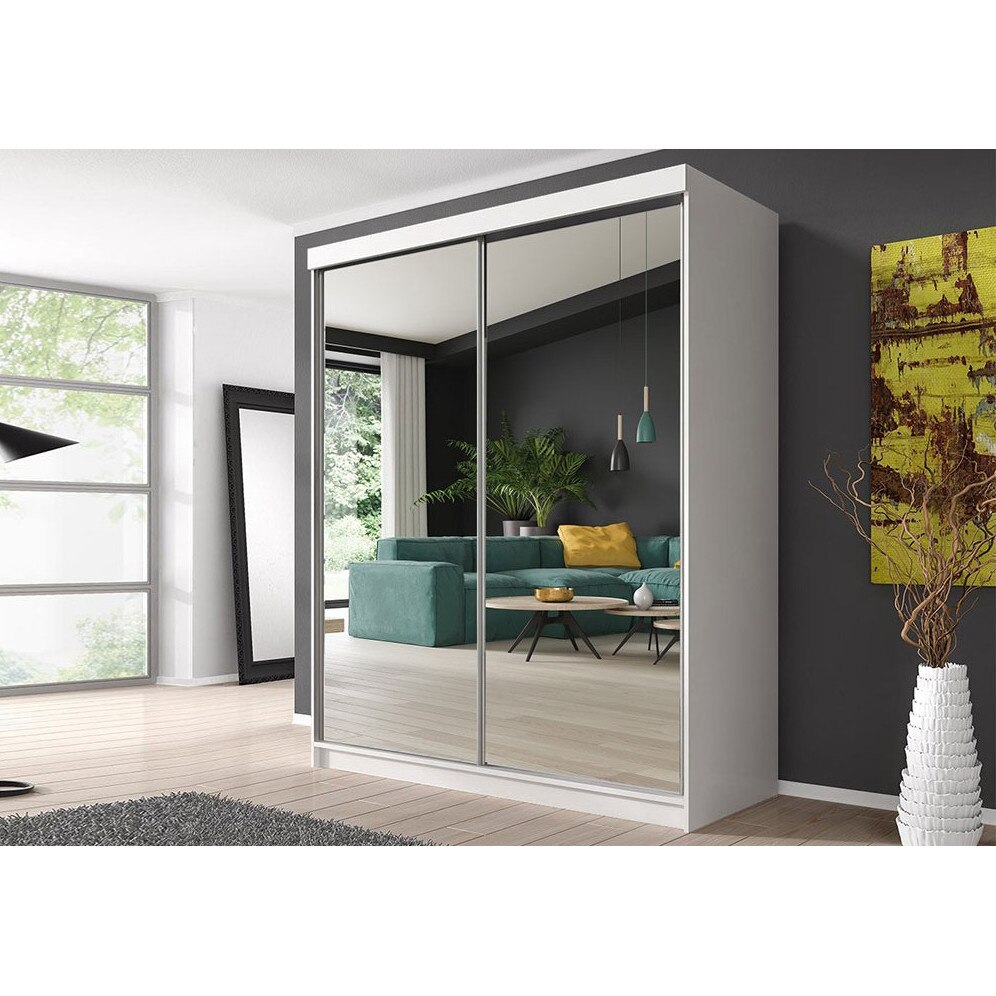 Dressing Ovidiu 20, Alb, 183x218x61 cm, Usi culisante