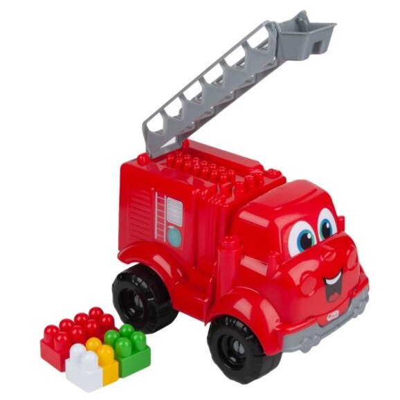 Set Zola® Masina de pompieri si 30 piese pentru constructii