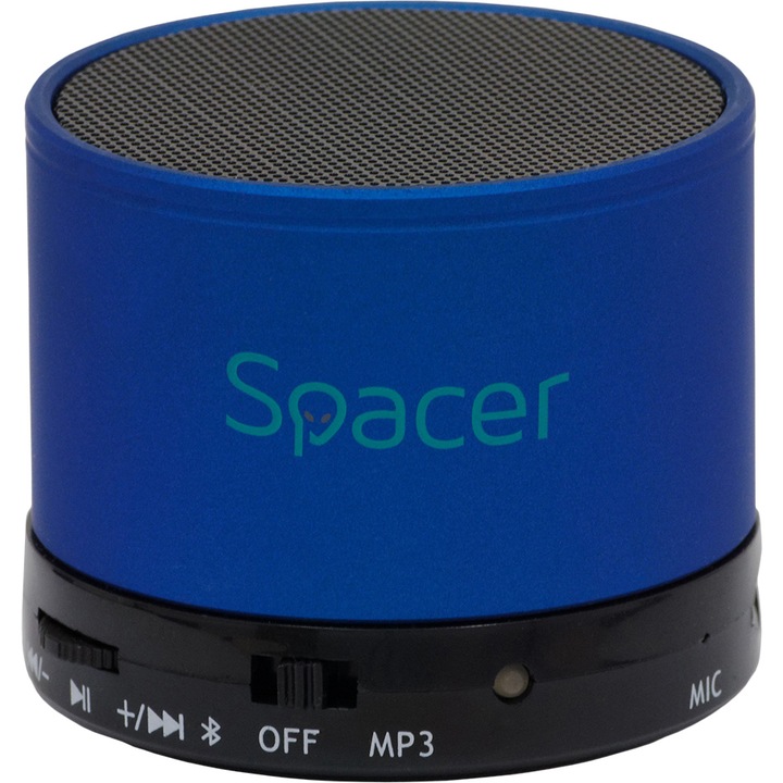 Boxa Portabila Spacer Topper, 3W, Bluetooth, Albastru