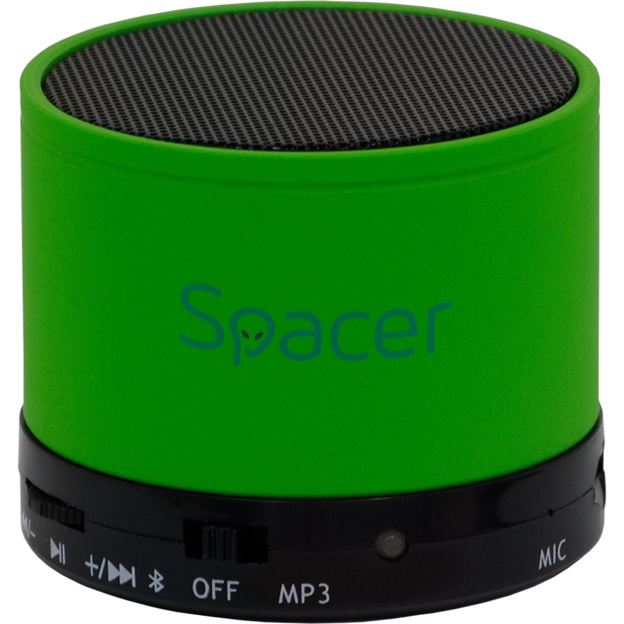 Boxa Portabila Spacer Topper, 3W, Bluetooth, Verde