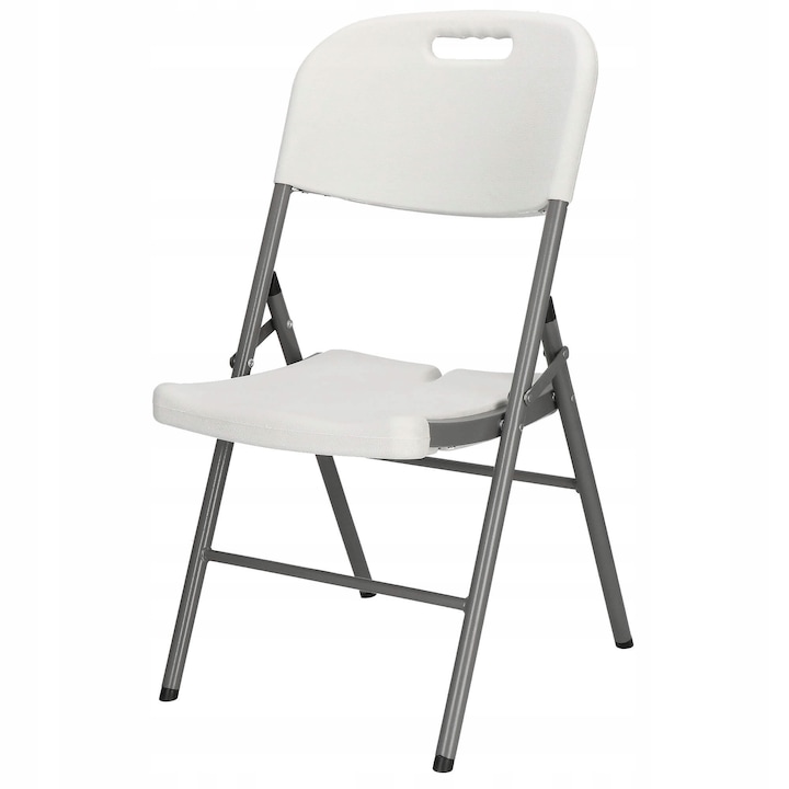 Műanyag összecsukható szék vendéglátáshoz vagy teraszhoz, terhelhetőség 150 kg, fehér