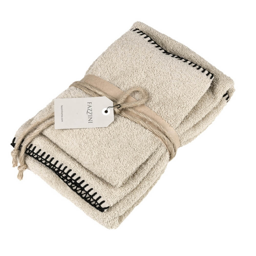 Set 2 prosoape Furia , FAZZINI Home - 1 prosop 50x100 si 1 prosop 38x50, culoarea bej