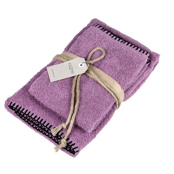 Set 2 prosoape Furia , FAZZINI Home - 1 prosop 50x100 si 1 prosop 38x50, culoarea violet Set 2 prosoape Furia , FAZZINI Home - 1 prosop 50x100 si 1 prosop 38x50, culoarea violet
