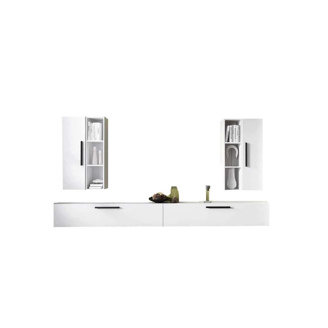 Set Living Pati 090 Mobila Sufragerie Stejar Alb pal melaminat 16mm L 276 x A 26,7 x H 160 cm