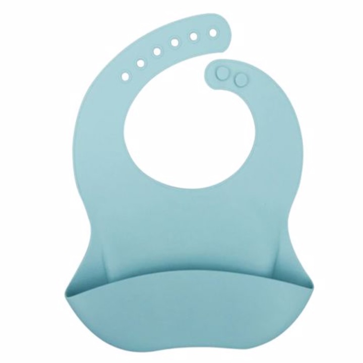 Baveta bebelus silicon, bleu