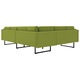Canapea vidaXL, Tesatura, Verde, 251 x 198 x 77 cm