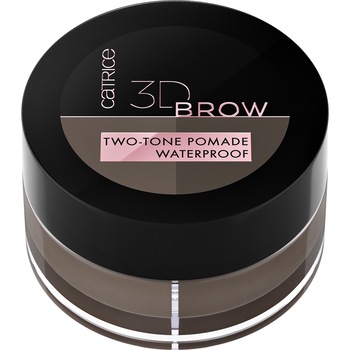 Fard pentru sprancene Catrice rezistent la apa 3D Brow Two-Tone Pomade 020 Medium To Dark, 5 g Fard pentru sprancene Catrice rezistent la apa 3D Brow Two-Tone Pomade 020 Medium To Dark, 5 g