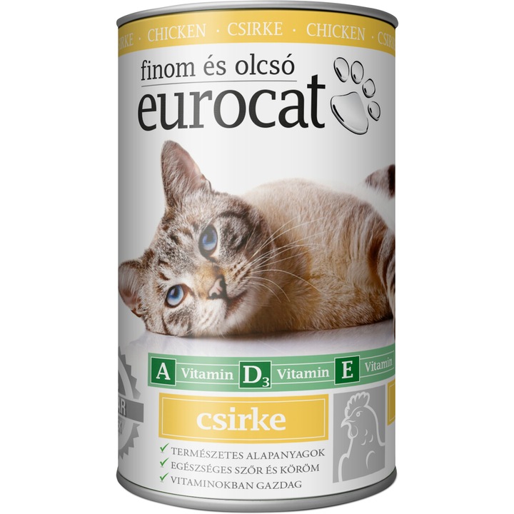 Euro Cat konzerv csirke 415g