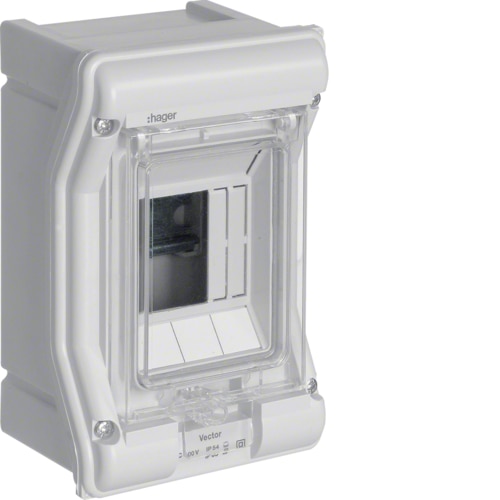 Tablou Vector 3M IP54 aparent, Gri, Hager