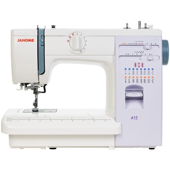 Masina de cusut electromecanica JANOME 415, 17 Programe, 860 Imp/Min, 60W, Alb Masina de cusut electromecanica JANOME 415, 17 Programe, 860 Imp/Min, 60W, Alb