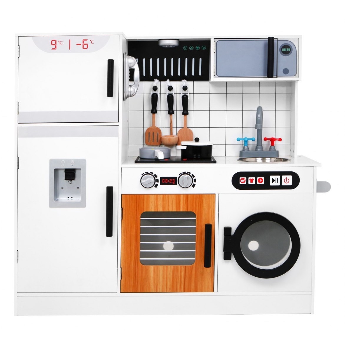 Bucatarie multifunctionala completa din Lemn, Cu efecte de lumina si sunet