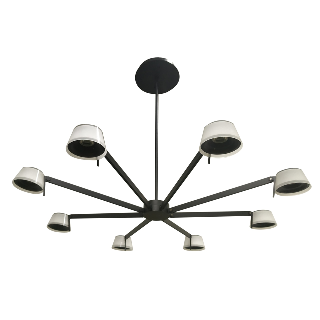 Lustra, RegenBogen, 8 Surse de lumina, Metal, LED, 38W, Negru