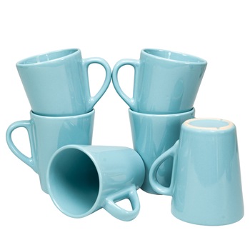 Set 6 cani pentru casa familiei tale, Cesiro, 220 ml, Albastru Aqua Set 6 cani pentru casa familiei tale, Cesiro, 220 ml, Albastru Aqua