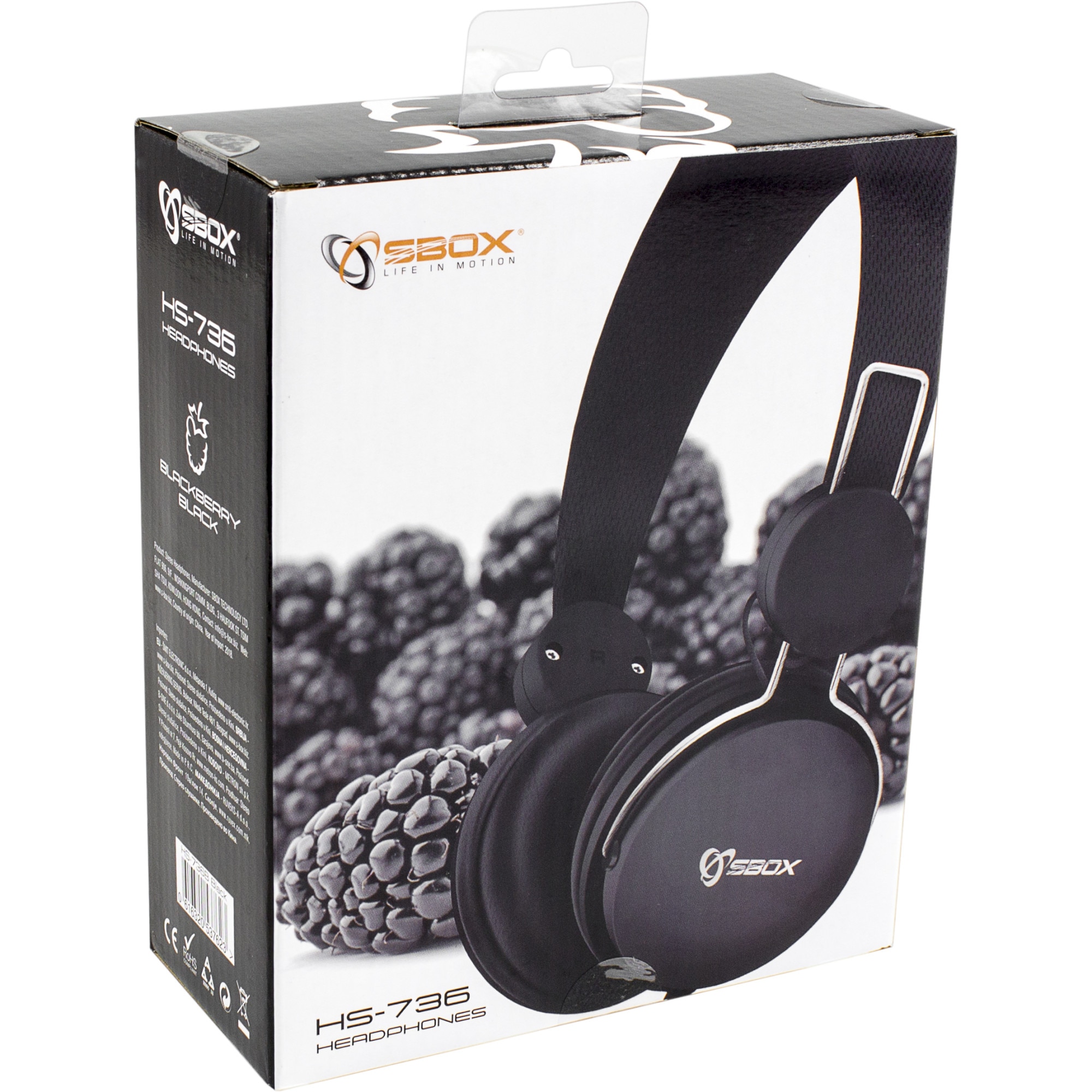 Casti Audio On Ear SBox HS-736B, cu fir, Negru