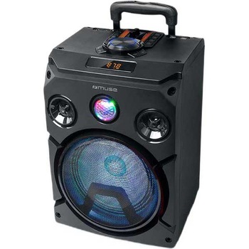 Boxa portabila Muse M-1915 DJ, 150W, Bluetooth, Microfon inclus, Negru Boxa portabila Muse M-1915 DJ, 150W, Bluetooth, Microfon inclus, Negru