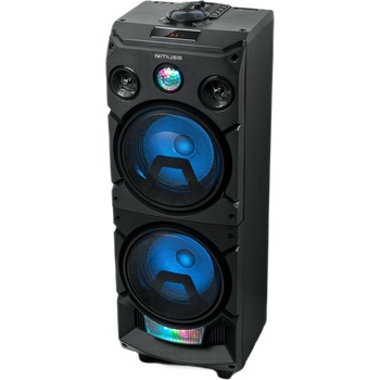 Sistem audio High Power Muse M-1935 DJ, 400W, Bluetooth, USB, Microfon inclus, Negru Sistem audio High Power Muse M-1935 DJ, 400W, Bluetooth, USB, Microfon inclus, Negru