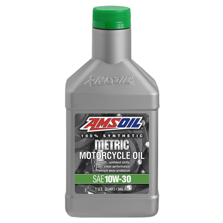 Ulei Motor Moto,4T, PowerSports, Amsoil 10W-30 Synthetic Metric Motorcycle Oil, 0.946L