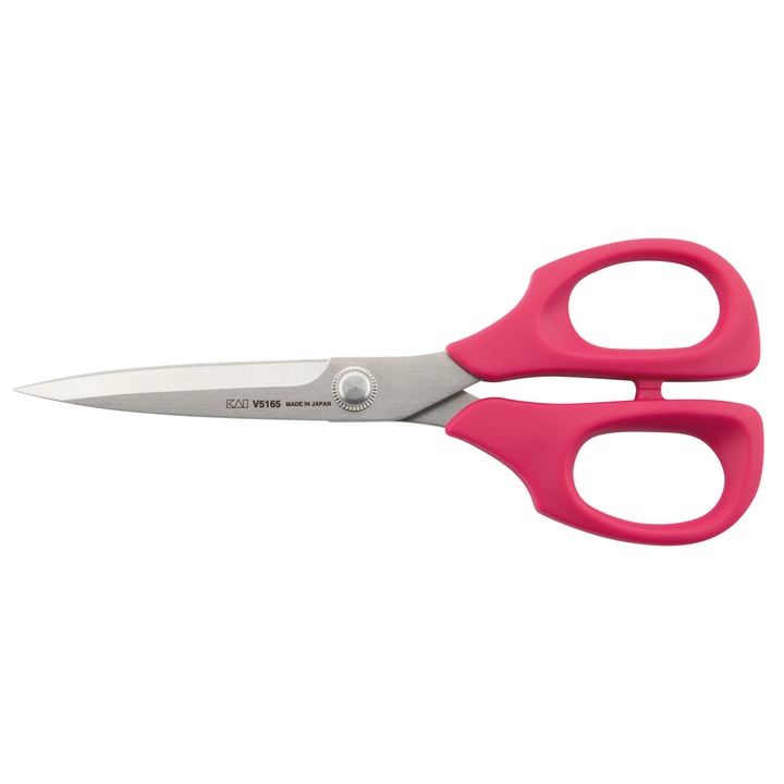Varróolló KAI V5165 P, 16,5 cm, NSSWR-2 rozsdamentes acél, állítható feszesség, pengevédelem, ergonomikus fogantyú