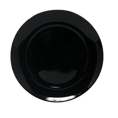 Set 6 farfurii intinse desert opal Home Jessy negru 19 cm