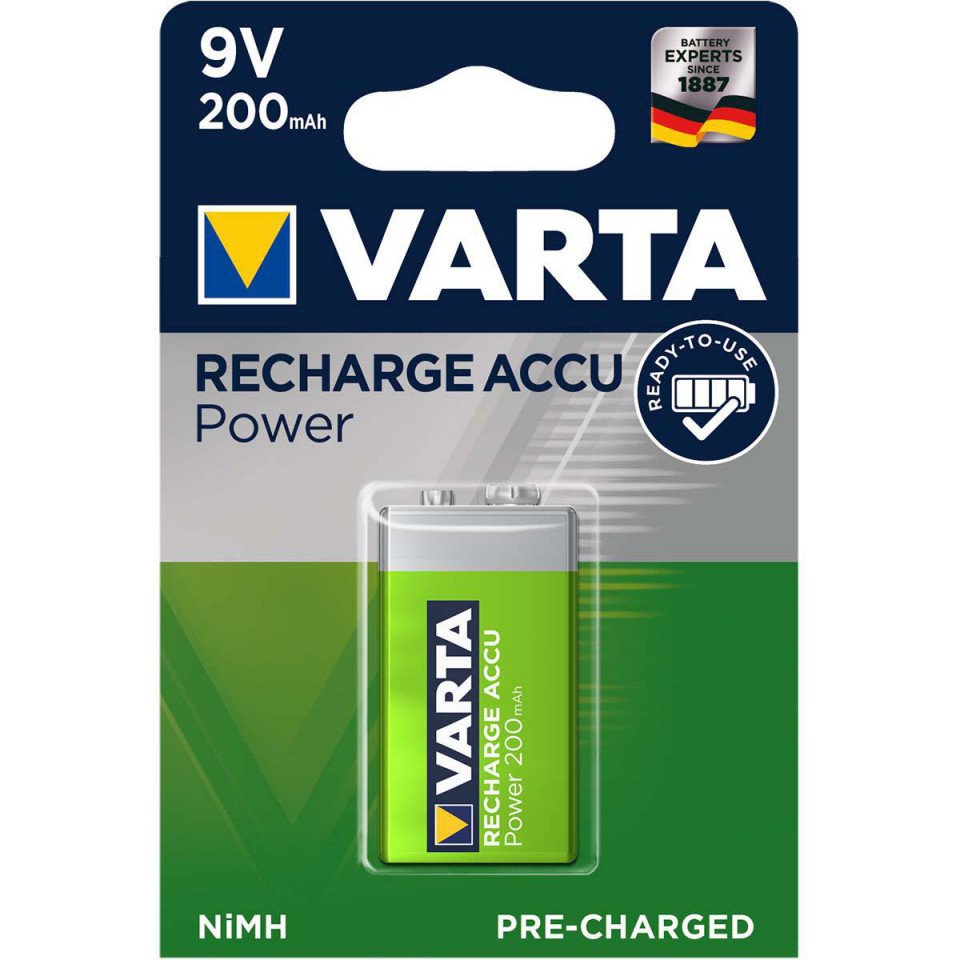 Acumulator 9V Varta, capacitate 200mAh