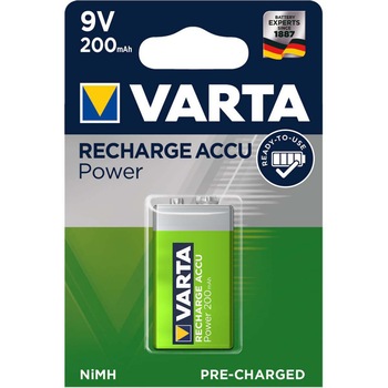 Acumulator 9V Varta, capacitate 200mAh Acumulator 9V Varta, capacitate 200mAh