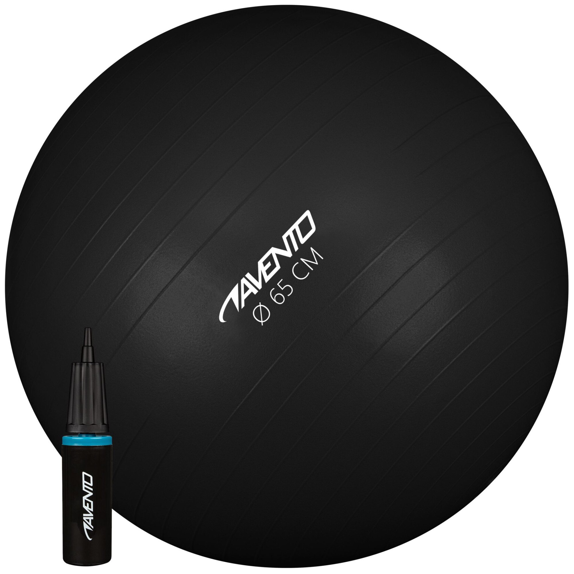 Minge fitnes/Gym ball si pompa, Negru, 65 cm
