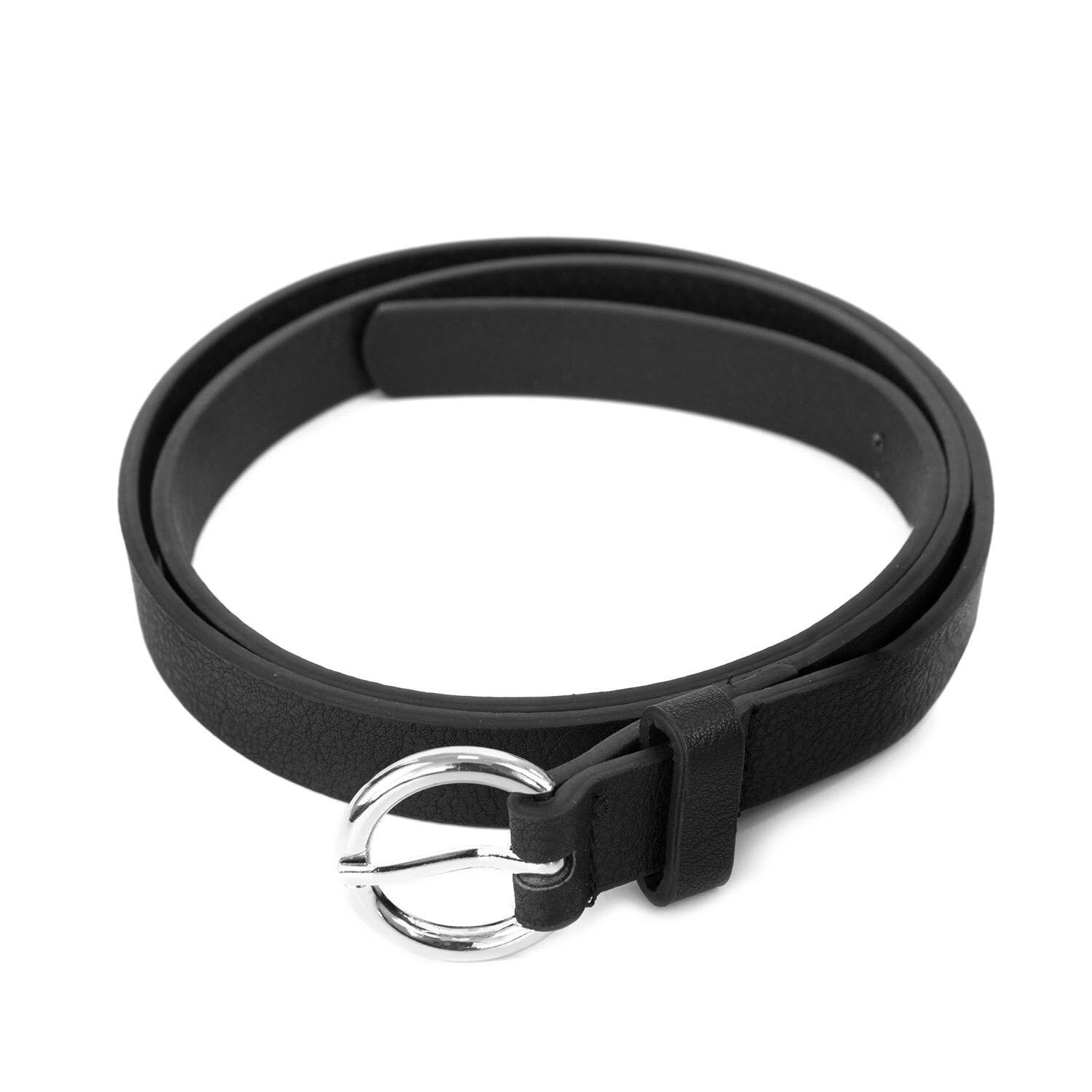 Curea dama subtire Pami, D1803-6, negru, 105 cm