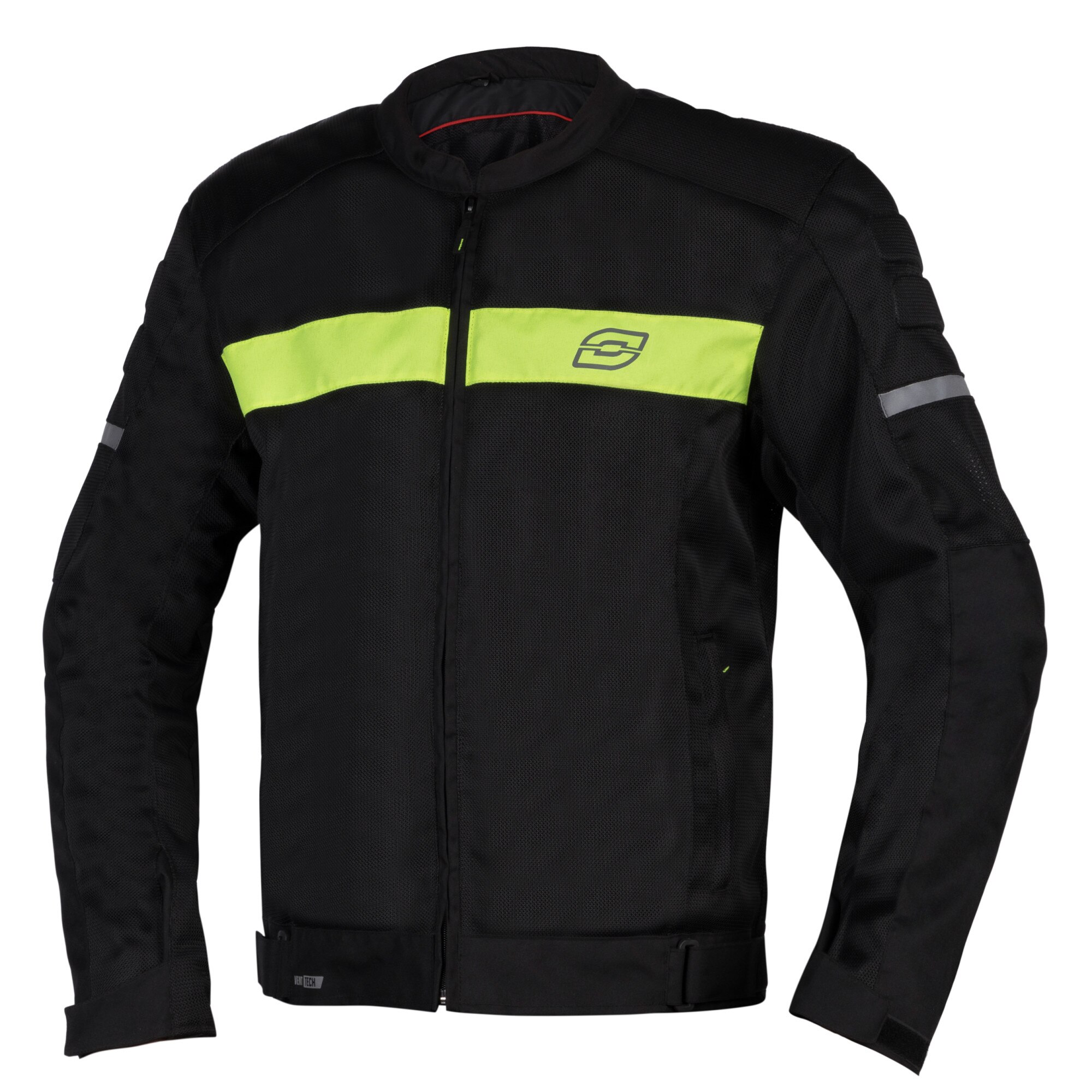 Geaca moto textil OZONE DART, protectie cot/umeri, negru/galben, XL