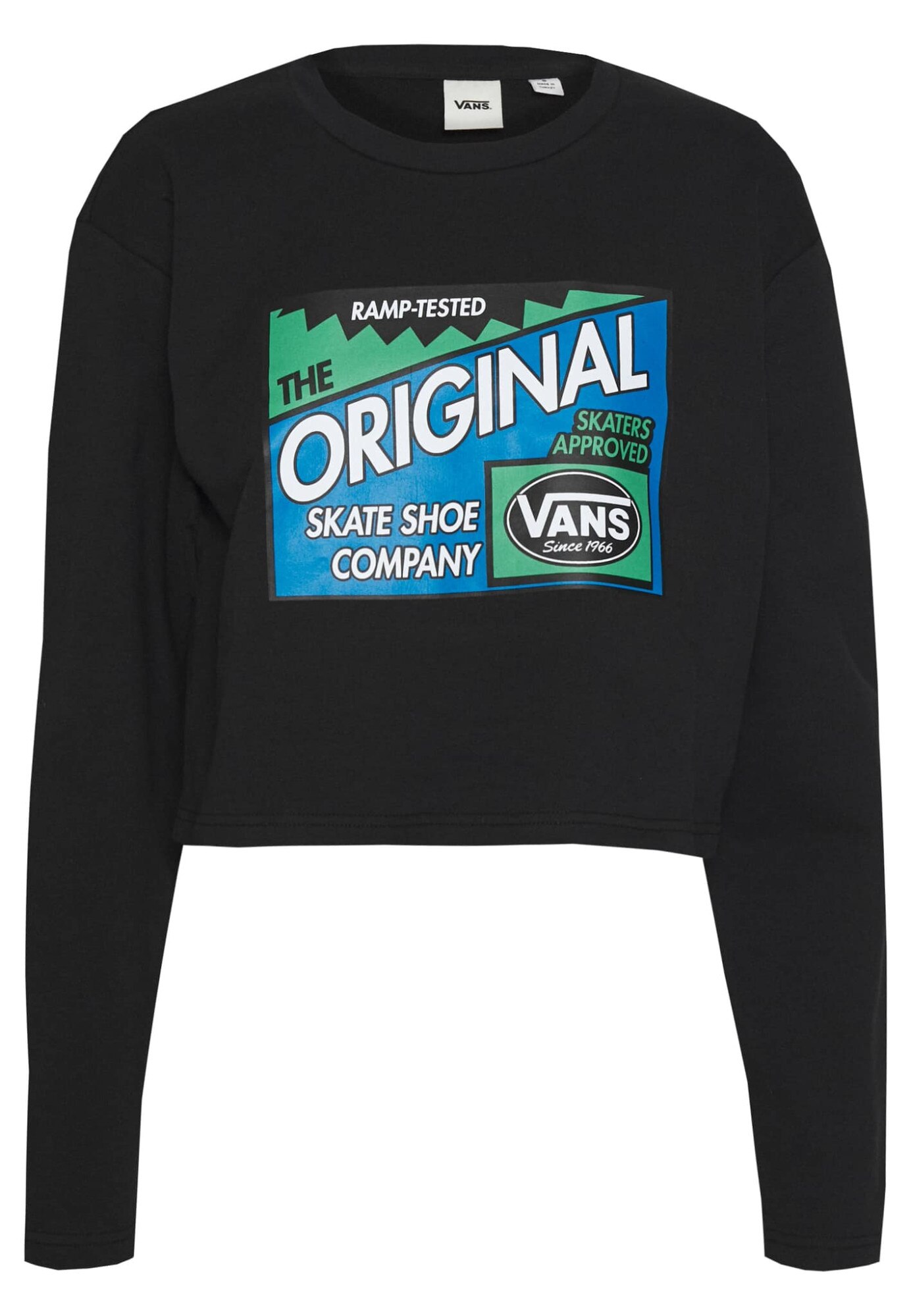 Hanorac cu maneca lunga si logo, Vans, XS, Negru