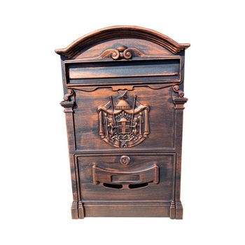 Cutie postala exterior cu decupaj spate negru , aluminiu, antichizata cupru, 255x90x400mm, Ferrobrand Cutie postala exterior cu decupaj spate negru , aluminiu, antichizata cupru, 255x90x400mm, Ferrobrand