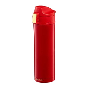 Cana termos Ambition rosu cu buton de siguranta 420ml Royal Cana termos Ambition rosu cu buton de siguranta 420ml Royal