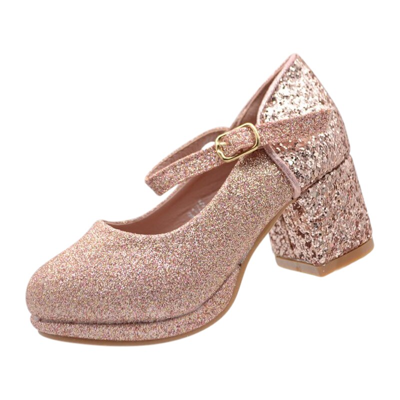 Pantofi cu toc pentru fete MRS RR175-25-26, Roz 63174