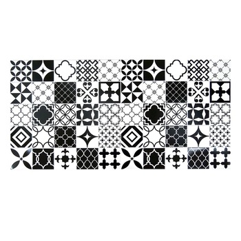 Panou decorativ, PVC, model mozaic, alb si negru, 96x48.5 cm Panou decorativ, PVC, model mozaic, alb si negru, 96x48.5 cm