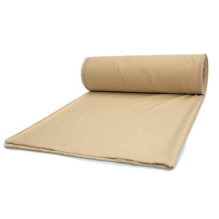 Tesatura pentru hanorace cu bucla, Culoare Bej deschis, dimensiune 50 cm x 180 cm