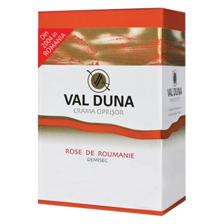 Вино Val Duna Rose, Румъния, Полусухо, 10 л, 13% алкохол