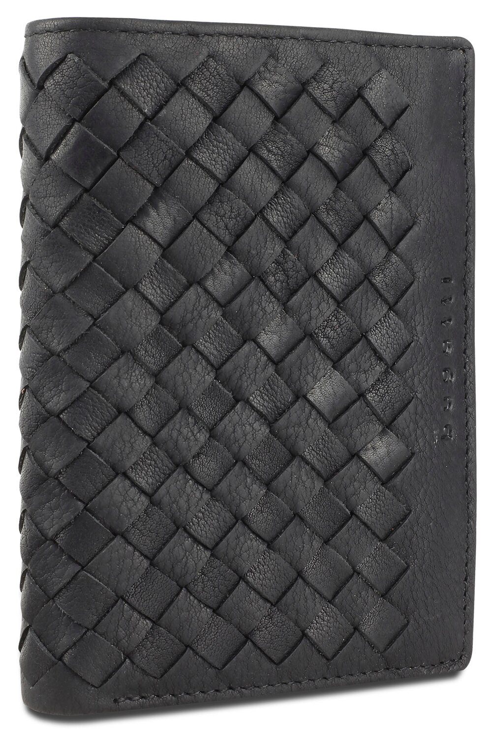 Portofel barbati, bugatti, seria Woven, 49611201, 13 x 2 x 10 cm, piele naturala, negru