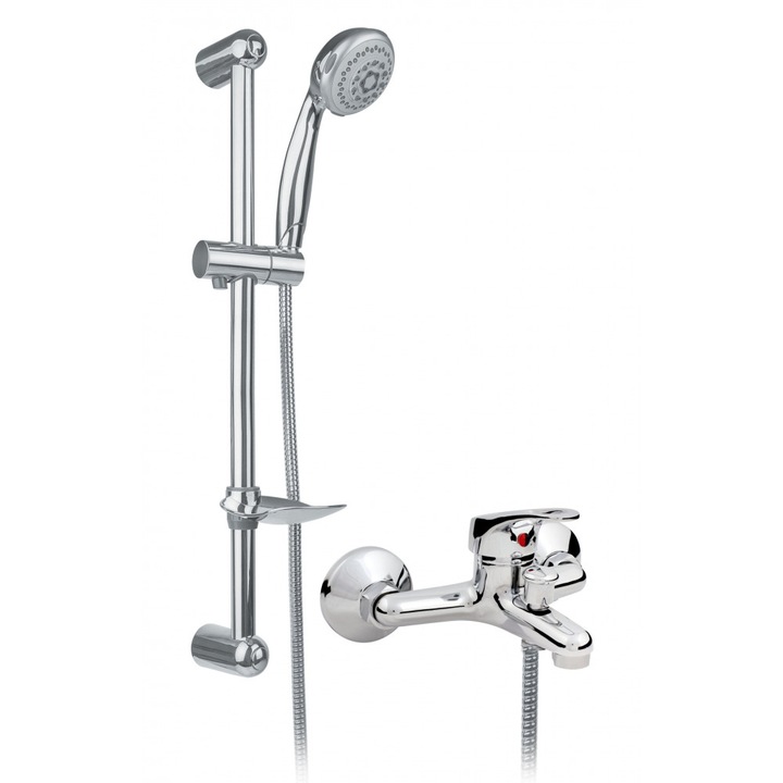 Komplett króm, rozsdamentes acél zuhanygarnitúra