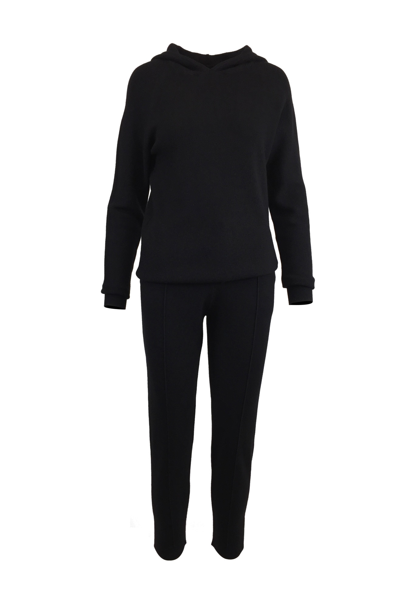 Compleu, Univers Fashion, tricotat, 2 piese, negru