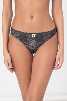 Hunkemoller, Chiloti tanga Theresa, Gri carbune Hunkemoller, Chiloti tanga Theresa, Gri carbune