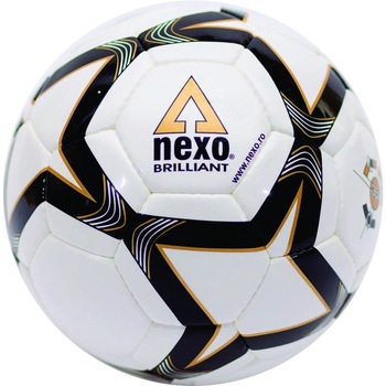 Minge fotbal NEXO Brilliant alb/negru, marimea 5 Minge fotbal NEXO Brilliant alb/negru, marimea 5