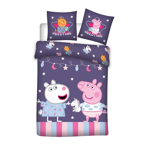 Set lenjerie de pat 100 X 140 Cm Glow In The Dark - Peppa Pig