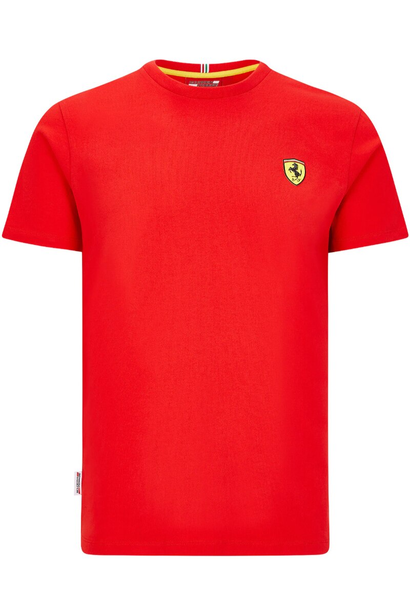 Tricou rosu Scuderia Ferrari F1 Small Shield, XL, 100% bumbac
