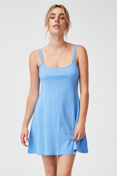 Cotton On, Rochie scurta evazata cu bretele ajustabile, Albastru royal Cotton On, Rochie scurta evazata cu bretele ajustabile, Albastru royal